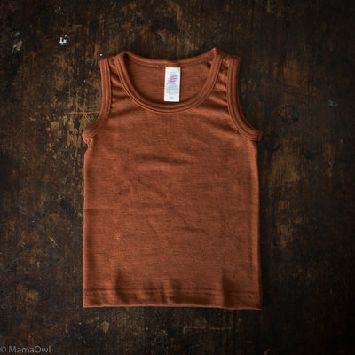 Swift Top - Merino Wool & Silk - Deep Rust