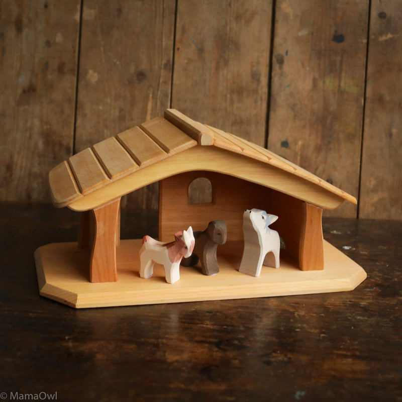 Handcrafted Wooden Small Stable