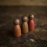 Wooden Darker Warm Nins - 3 Pieces