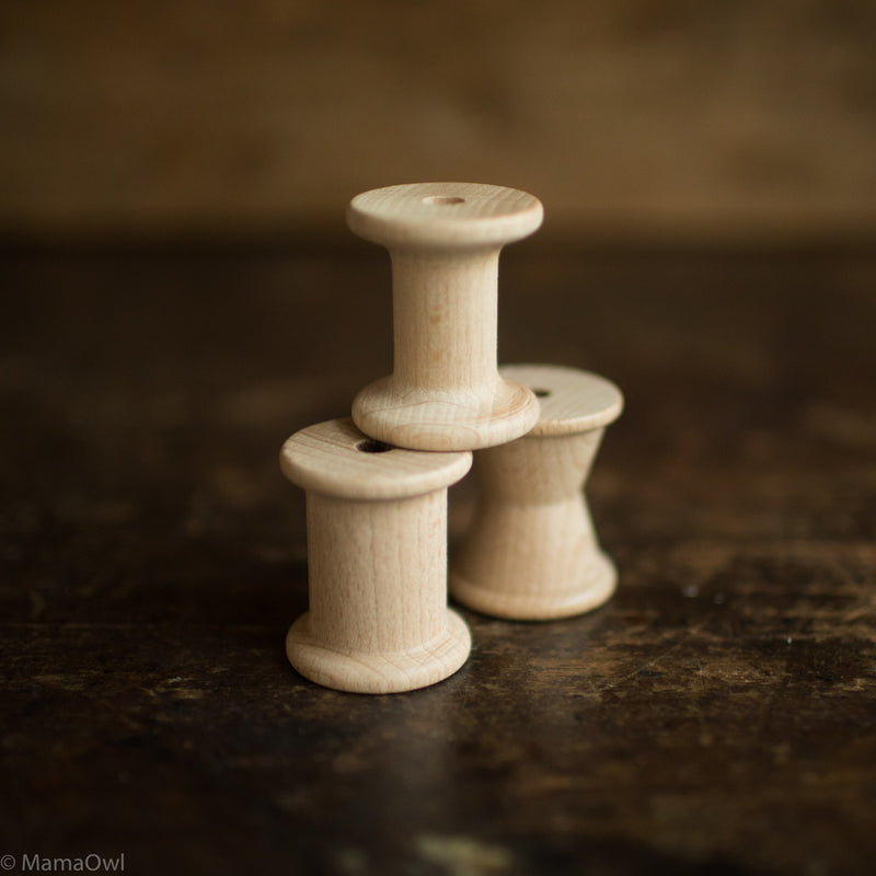 Wooden Natural Reels - 3 Pieces