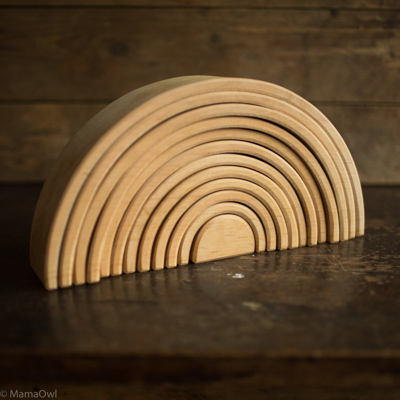 Wooden 12 Piece Rainbow - Natural