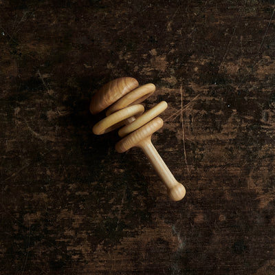 Handcrafted Natural Wooden Rattle - Rumble