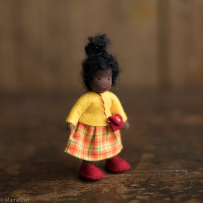Handmade Doll's House Doll - Black Girl