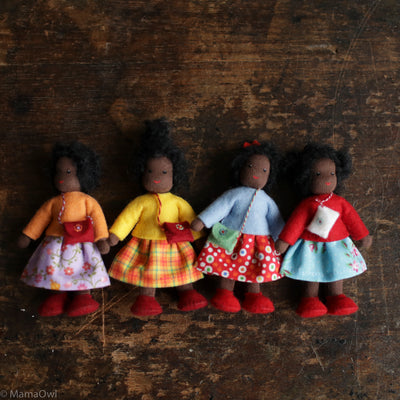 Handmade Doll's House Doll - Black Girl
