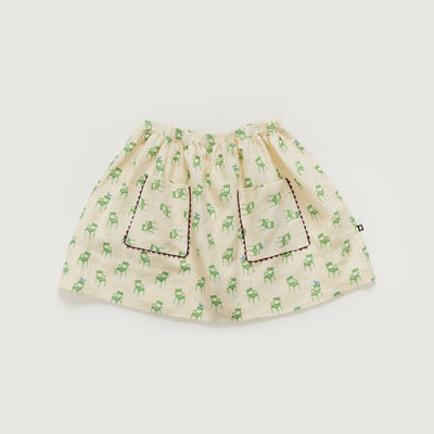 Cotton/Linen Ric Rac Skirt - Gardenia Chair