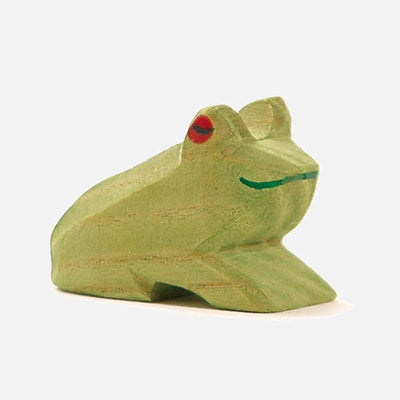 Handcrafted Wooden Small Sitting Frog