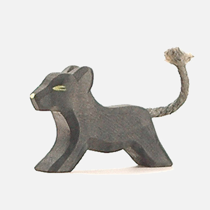 Handcrafted Wooden Small Running Panther