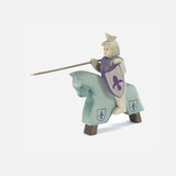 Handcrafted Wooden Riding Knight - Blue