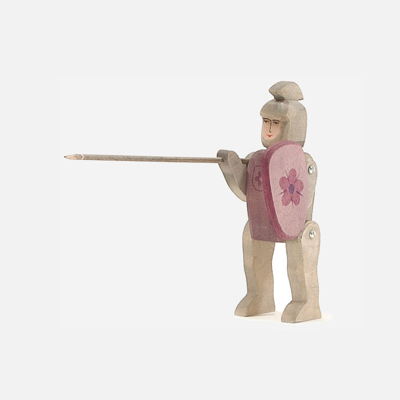 Handcrafted Wooden Riding Knight - Red