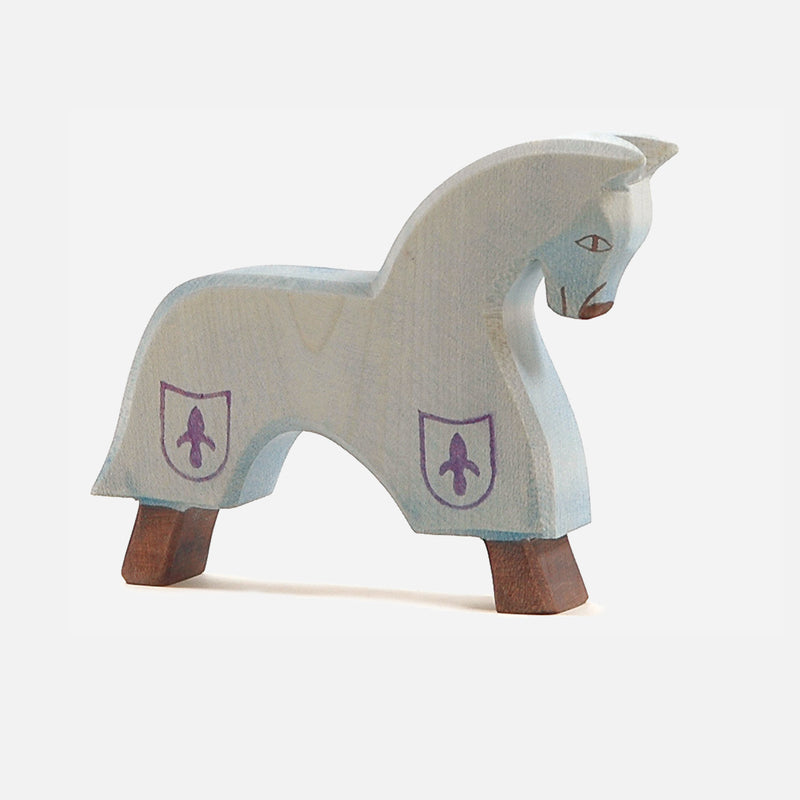 Handcrafted Wooden Horse For Knight - Blue