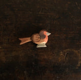 Handcrafted Wooden Redbreast Robin