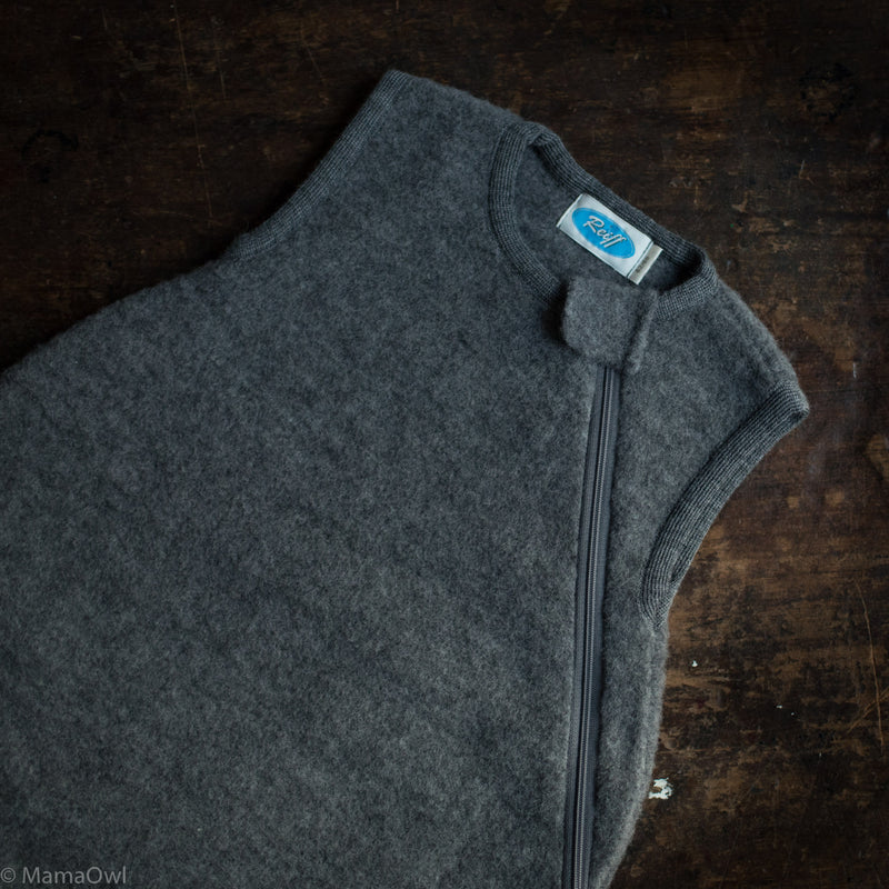 Merino Wool Fleece Sleeveless Sleeping Bag - Slate