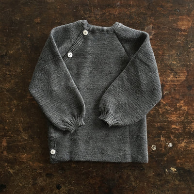 Merino Wool Wrap Cardigan - Slate