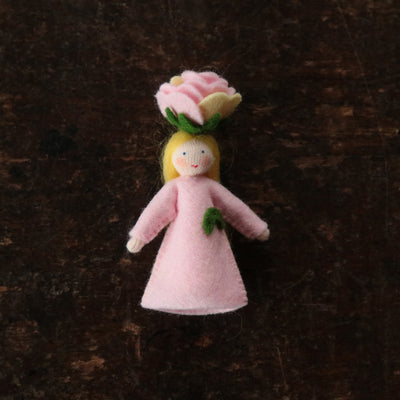 Handmade Wool Fairy - Blush Rose - White