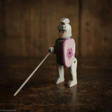 Handcrafted Wooden Riding Knight - Red