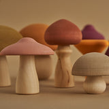 Handmade Wooden Mushrooms