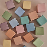 Handmade Wooden 20 Piece Cube Set - Pastel