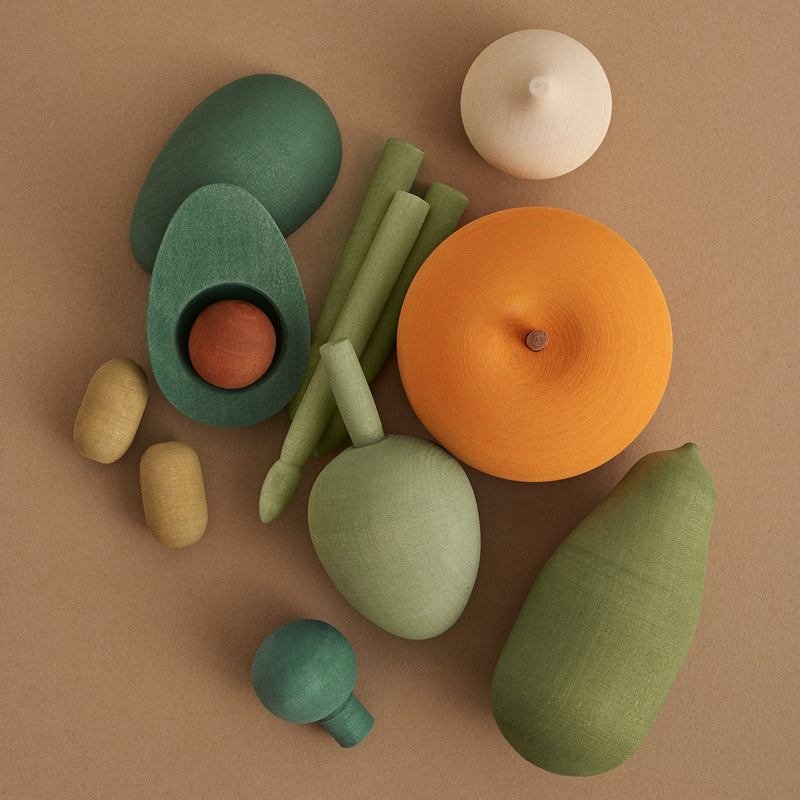 Handmade Wooden Veggies Set