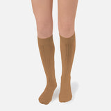 Adult's Cotton Knee Socks - Caramel