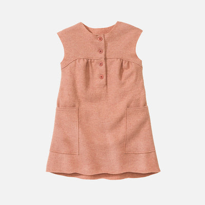 Baby & Kids Light Weight Boiled Merino Wool Dress - Rose