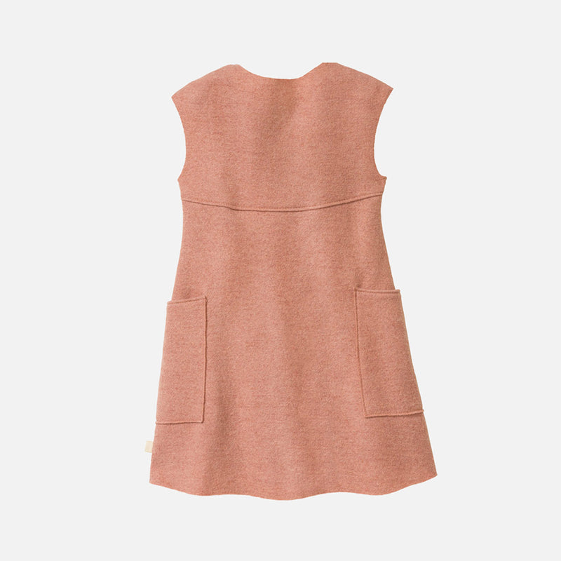 Baby & Kids Light Weight Boiled Merino Wool Dress - Rose