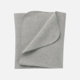 Merino Wool Fleece Swaddle / Baby Blanket - Light Grey