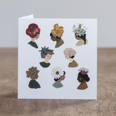 Greeting Card - Fine Flower Hats