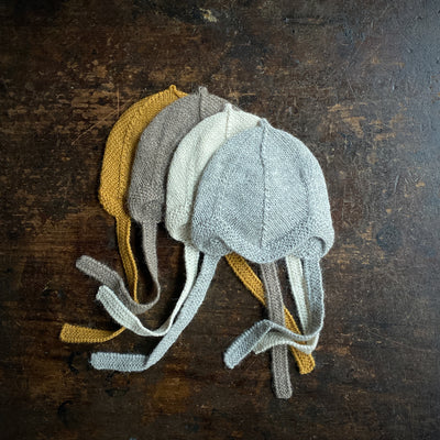 Baby Hand Knit Alpaca Bonnet - Oatmeal