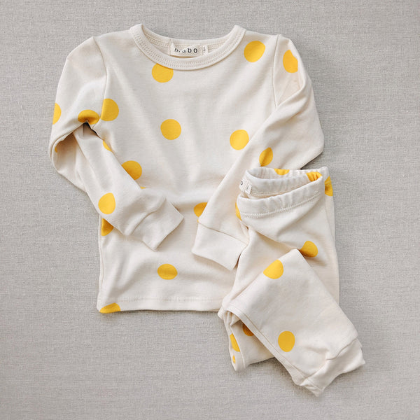 Cotton Spotted Pyjamas - Yellow