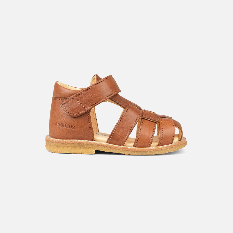 Toddler Leather Fisherman Sandals - Cognac