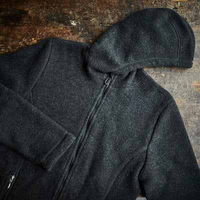 Adults Merino Wool Fleece Jacket - Black