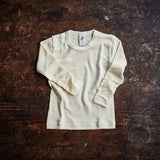 Merino Wool & Silk LS Top - Natural