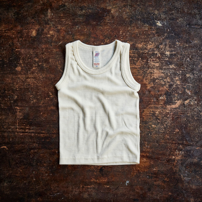 Merino Wool & Silk Sleeveless Vest - Natural