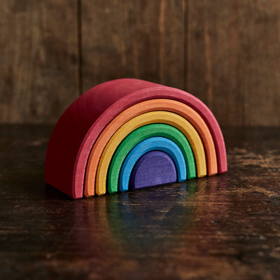 Wooden 6 Piece Rainbow - Colourful