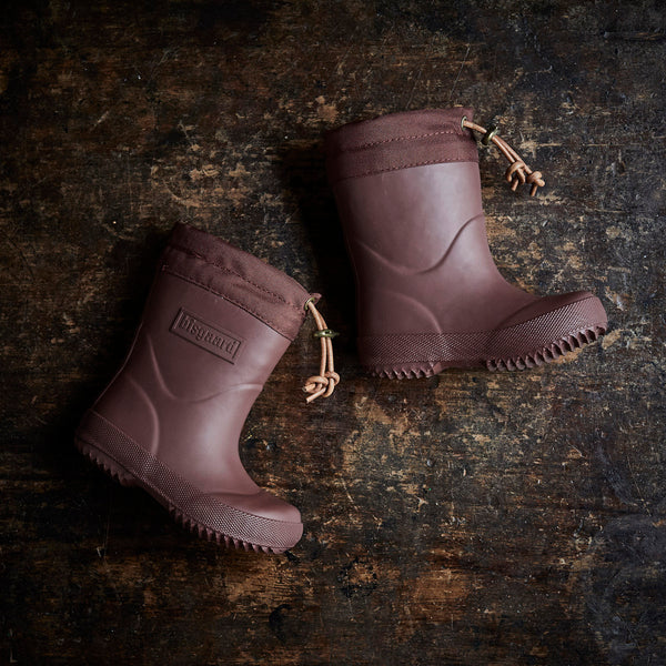 Natural Rubber Wool Lined Boots - Bordeaux