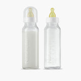 Glass and Natural Rubber Baby Bottle 240ml - 2 pack