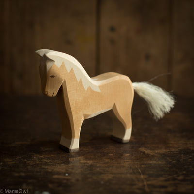 Handcrafted Wooden Haflinger Horse