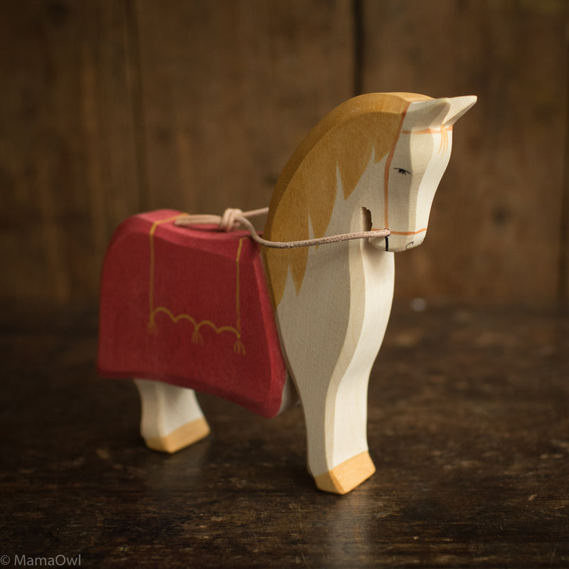 Handcrafted Wooden St Martin's White Knights Horse