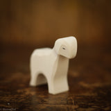 Handcrafted Wooden White Sheep