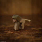 Handcrafted Wooden Baboon Standing