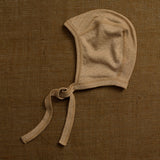 Merino Wool/Silk Pointelle Bonnet - Caramel