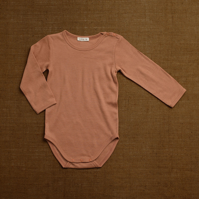 Merino Wool Long Sleeve Body - Rosewood