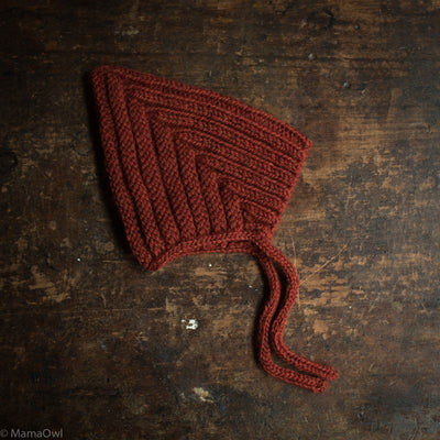 Hand Knit Wool Chunky Pixie Hat - Campfire Heather
