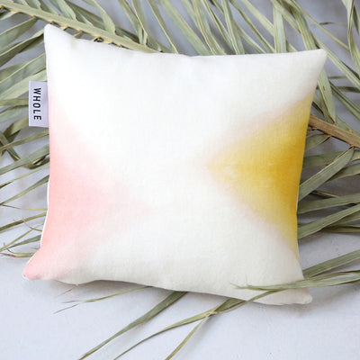 Hand Dyed Wool Wiva Cushion Cover - Natural Dyes - Rose/Yellow