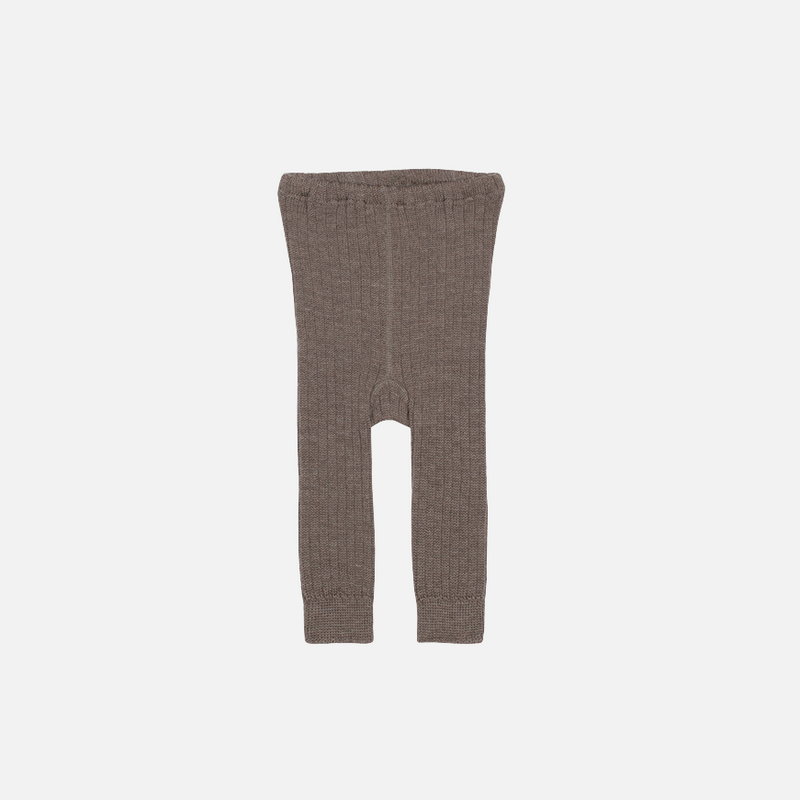 Baby Merino Wool Leggings - Chocolate