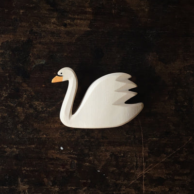 Handcrafted Wooden Swan