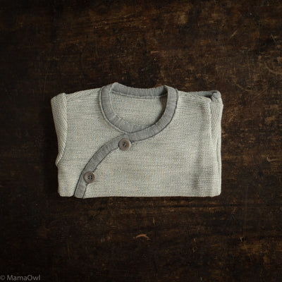 Baby & Kids Merino Wool Cardigan - Grey/Natural