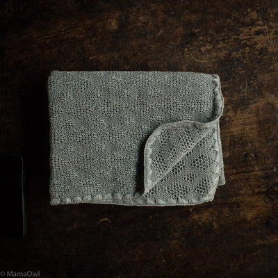Merino Wool Swaddle/Baby Blanket - Grey