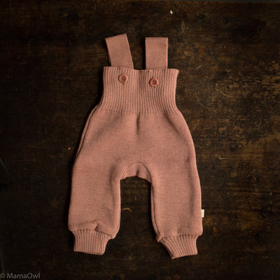 Baby & Kids Merino Wool Dungarees - Rose