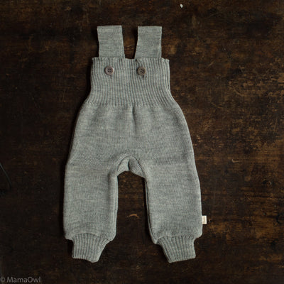 Baby & Kids Merino Wool Dungarees - Grey